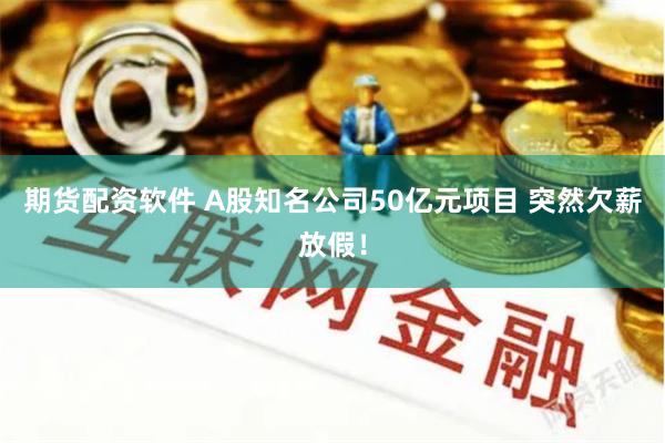 期货配资软件 A股知名公司50亿元项目 突然欠薪放假！
